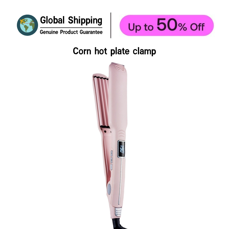 New Volumizing Hair Straightener Root Fluffy Corn Perm Flat Iron PSE Certified Digital LCD Display