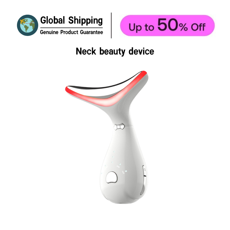 Microcurrent Neck Face Massager Anti-Aging Beauty Device for Neck Lines Nasolabial Folds Wrinkles Skin Tightening