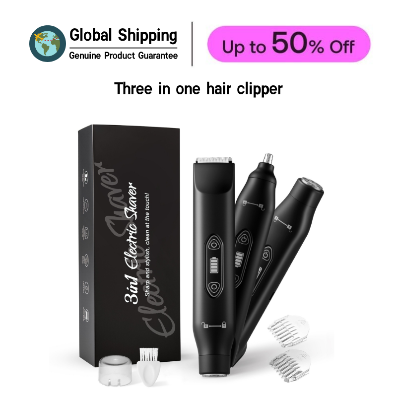 3 in 1 Electric Hair Trimmer for Men Women Nose Ear Eyebrow Armpit & Private Parts Grooming Kit
