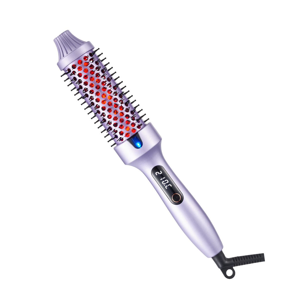 Infrared Hair Straightener Brush 2 in 1 Curling Brush Hair Styler for Short Hair Home Use